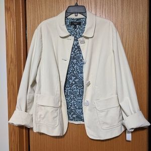 Talbot's cream blazer - corduroy